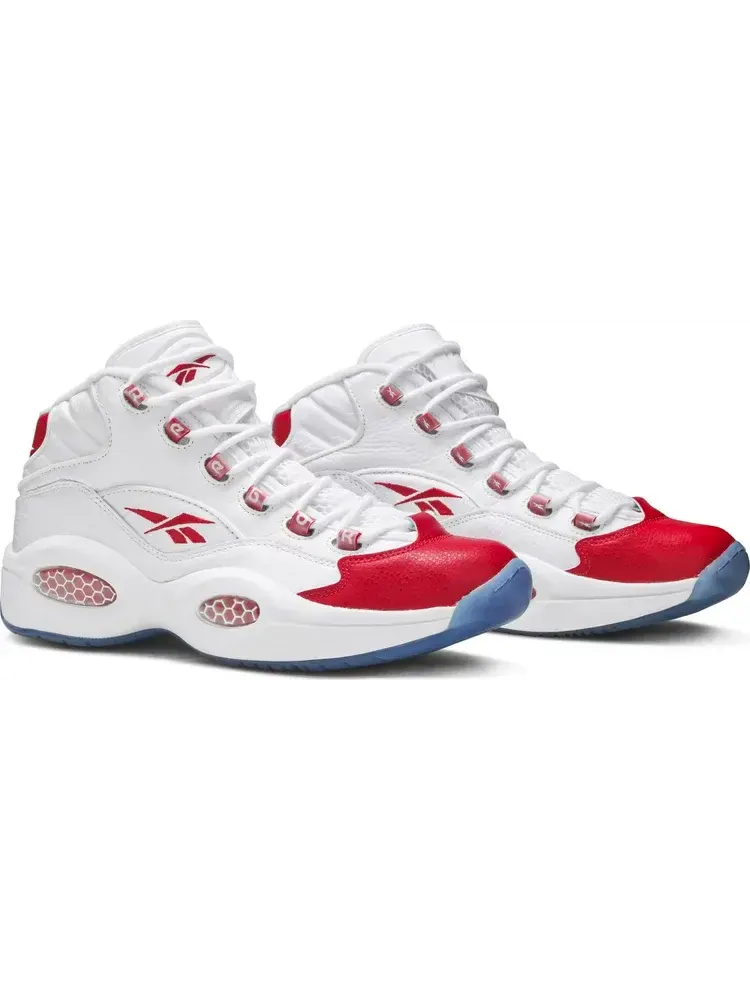 Кроссовки question mid 'white pearlized red' 2016 Reebok — изображение 8 из 8, белый