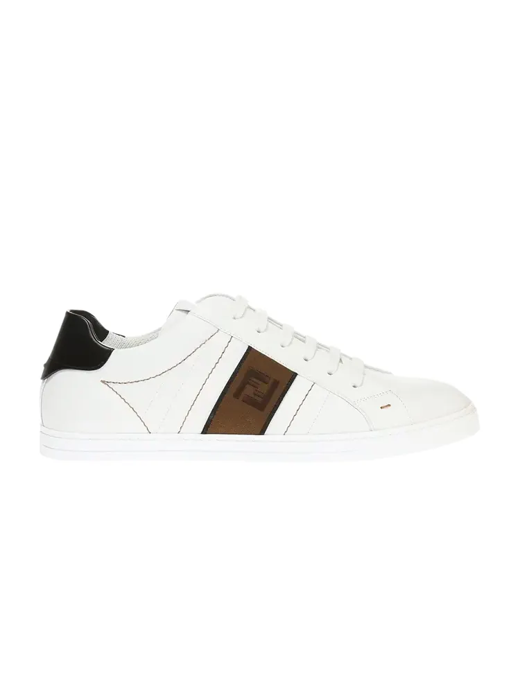 Кроссовки Fendi Leather Low 'White Black' — изображение 1 из 1, белый