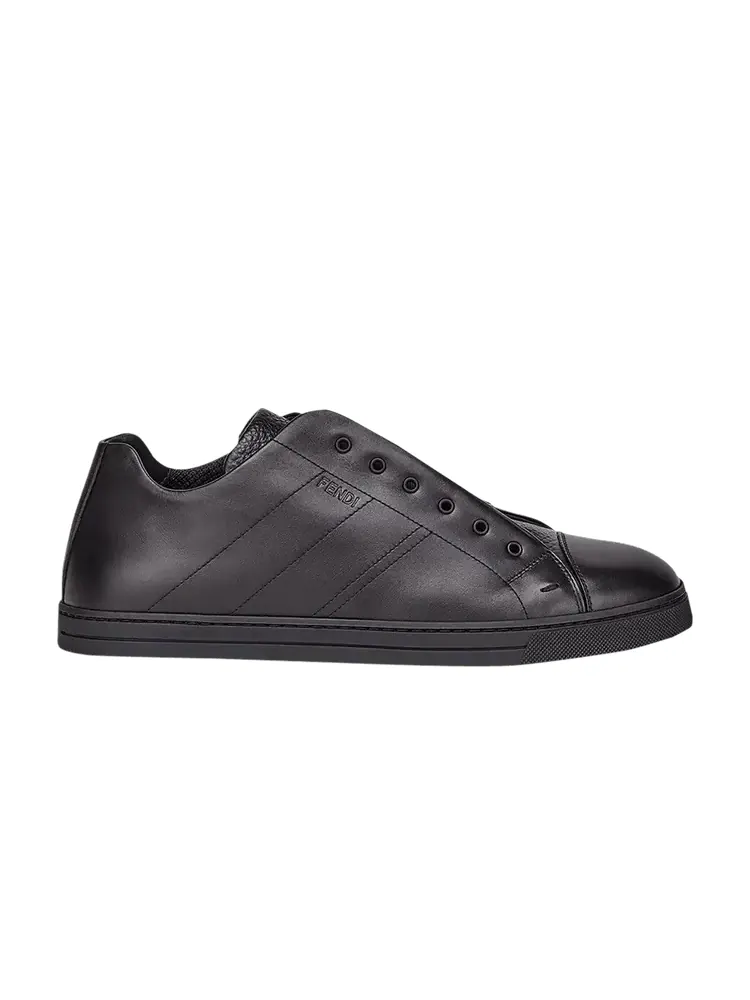 Слипоны Fendi Leather Slip-On 'Black' — изображение 1 из 1, черный