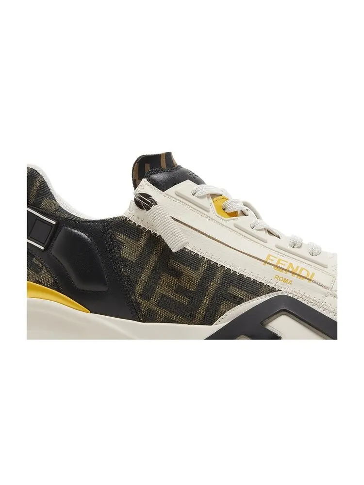 Кроссовки Fendi Flow Slip-On 'White Yellow' — изображение 2 из 4, белый