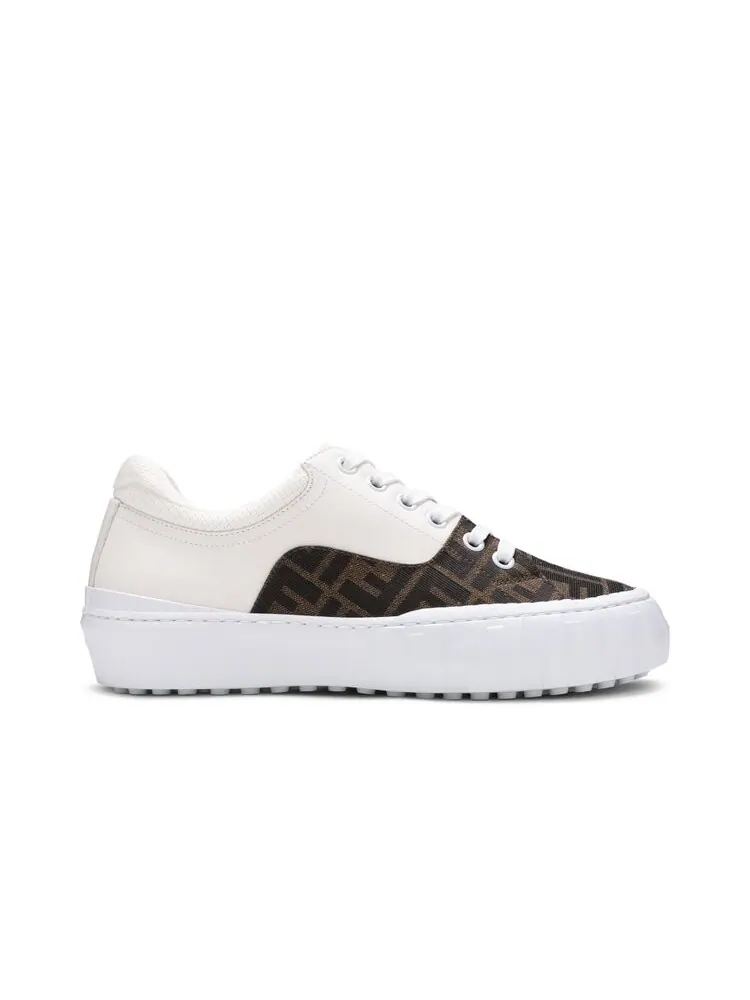 Кроссовки Fendi Force Lace-Up Sneaker 'White Brown'