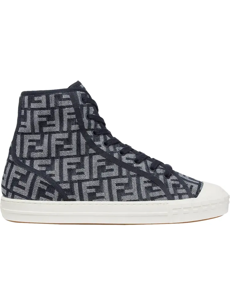 Кроссовки Fendi FF Motif Domino High 'Blue Denim'