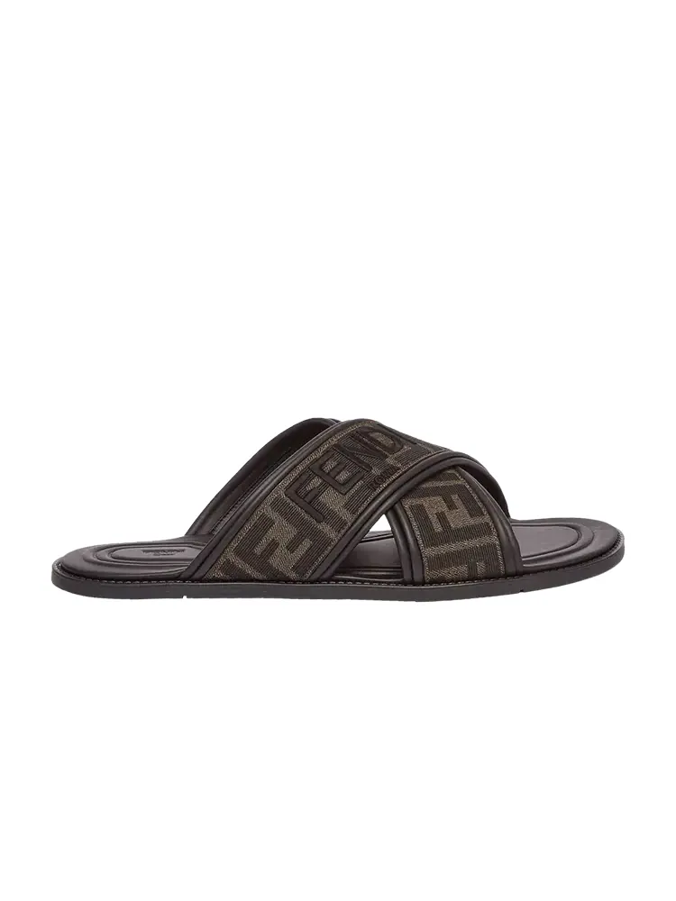Кроссовки Fendi FF Motif Fabric Slide