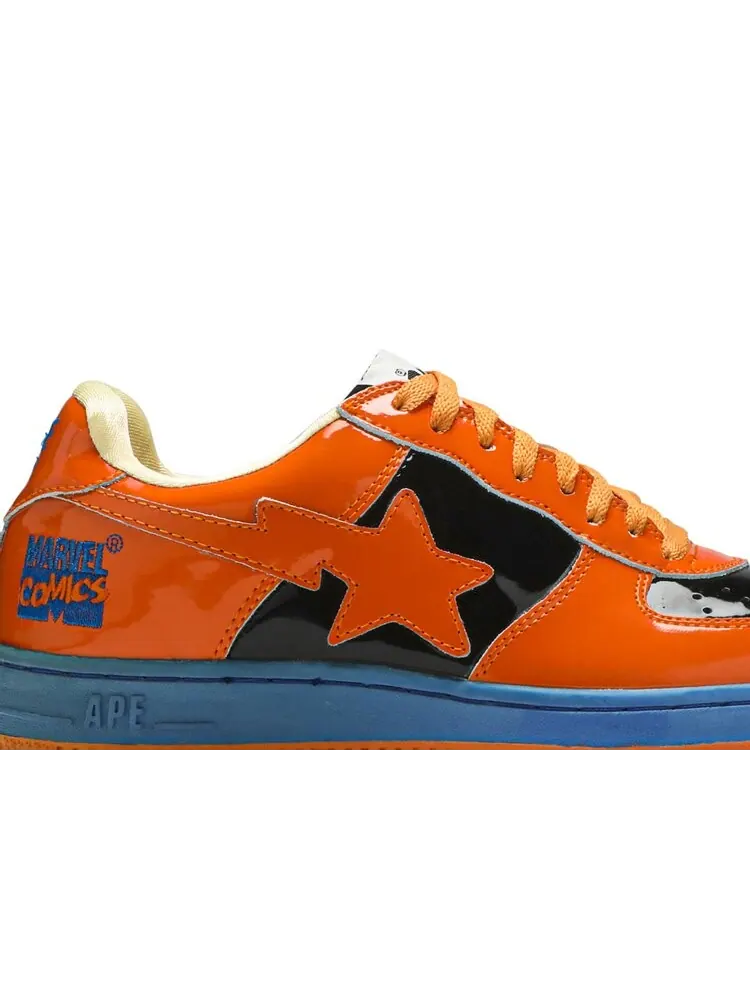 Кроссовки BAPE Marvel Comics x Bapesta FS-001 Low 'Human Torch' — изображение 2 из 4, оранжевый
