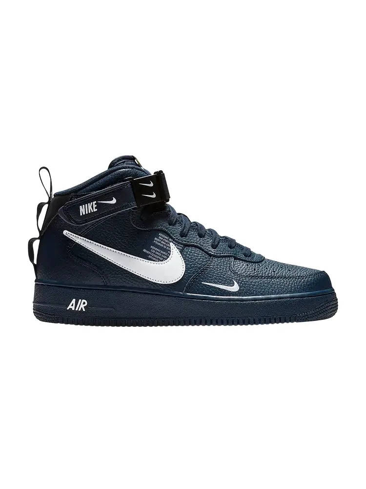 Кроссовки Nike Air Force 1 '07 Mid LV8 'Navy' — изображение 1 из 1, синий