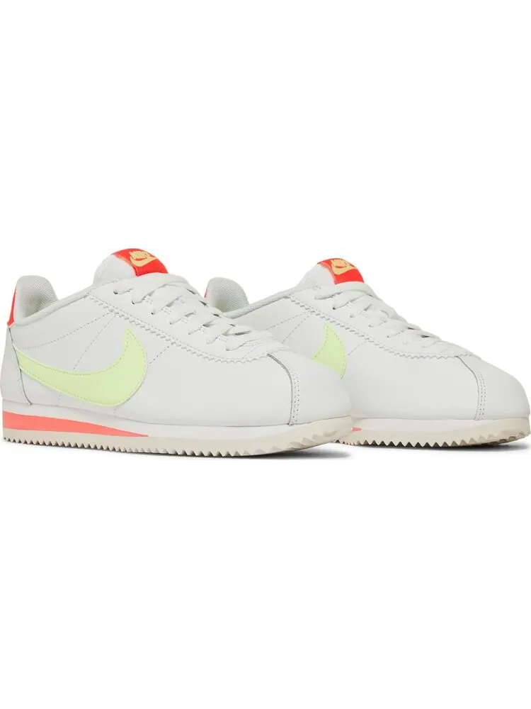 Кроссовки Nike Wmns Classic Cortez Leather 'Volt Flash Crimson' — изображение 8 из 8, белый