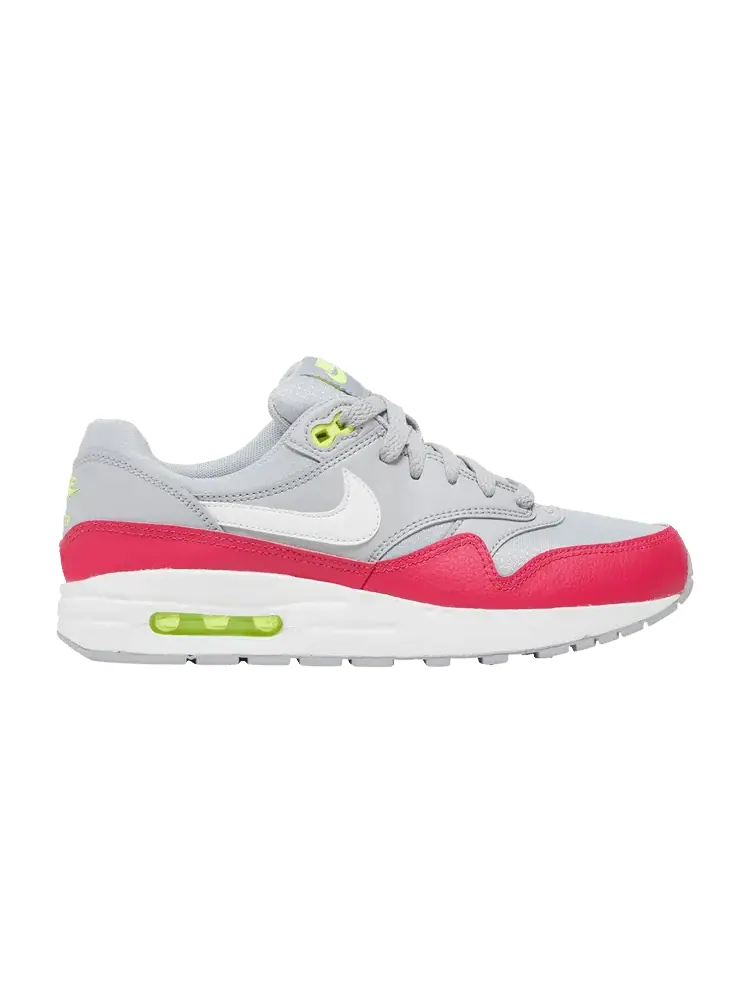 Кроссовки Nike Air Max 1 GS 'Wolf Grey Rush Pink' — изображение 1 из 9, серый/белый/розовый