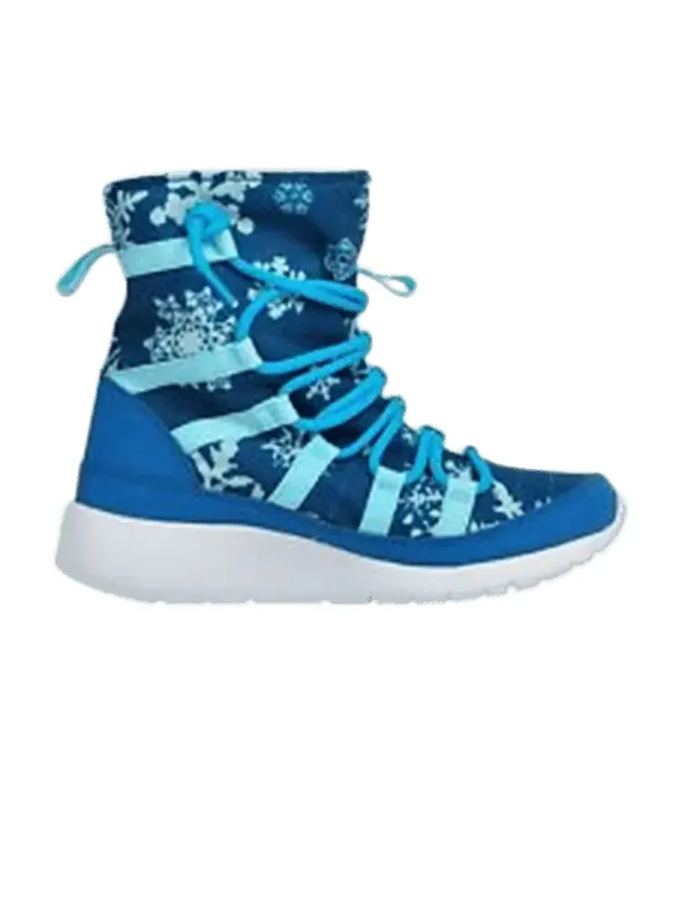 Кроссовки Nike Roshe One Hi Print GS — изображение 1 из 1, синий/синий-белый
