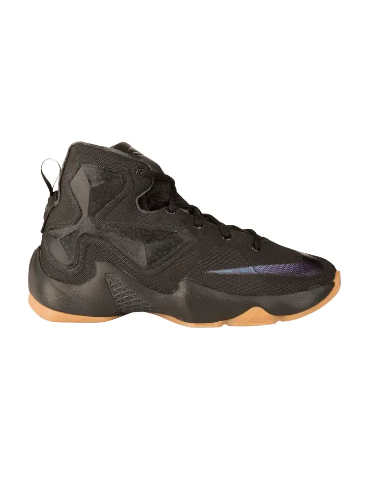 Кроссовки Nike LeBron 13 GS 'Black Gum' — изображение 1 из 1, черный/черный