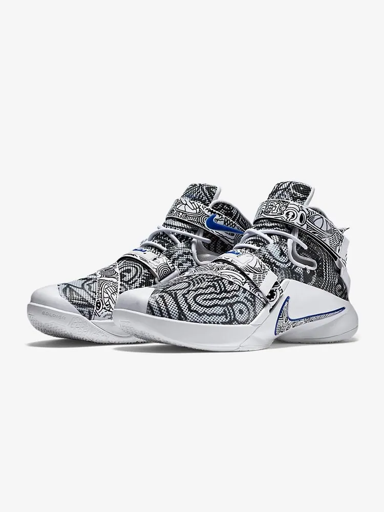 Кроссовки Nike LeBron Soldier 9 LE 'Freegums - White' — изображение 2 из 4, белый