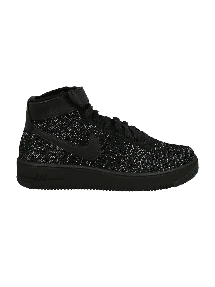 Кроссовки Nike Wmns Air Force 1 Flyknit 'Black' — изображение 1 из 1, черный/черный-белый