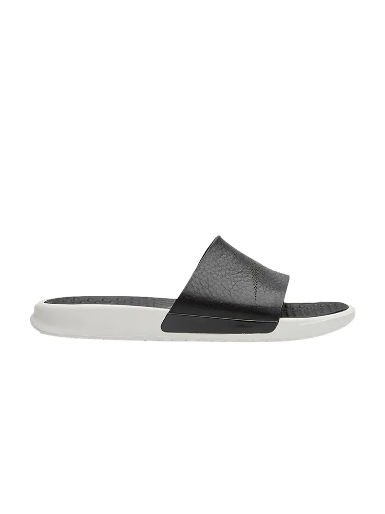 Сандалии Nike Benassi Slide LUX QS 'Black White' — изображение 1 из 1, черный/черный/белый