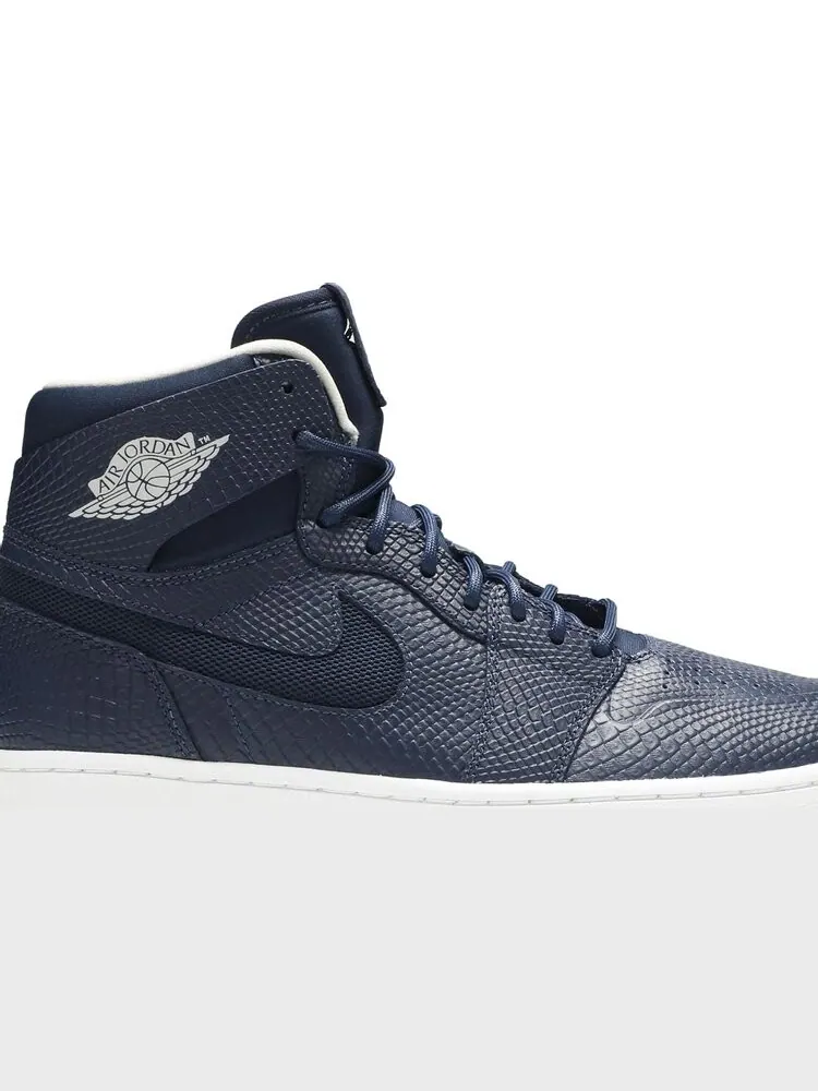 Кроссовки Air Jordan 1 High Nouveau Navy Snake — изображение 2 из 8, синий
