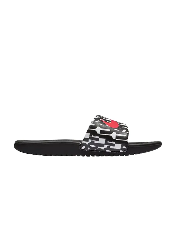 Кроссовки Nike Kawa Print Slide GS 'Just Do It' — изображение 1 из 1, черный