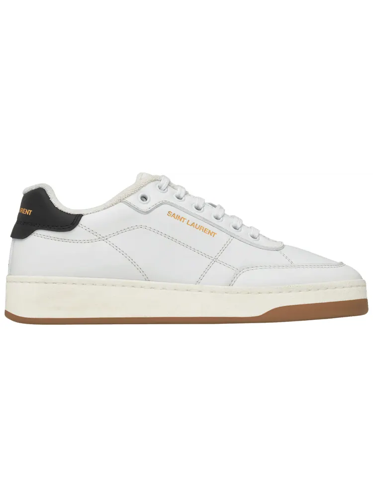 Кроссовки Saint Laurent SL-61 Low 'White Optique Black' — изображение 1 из 1, белый черный