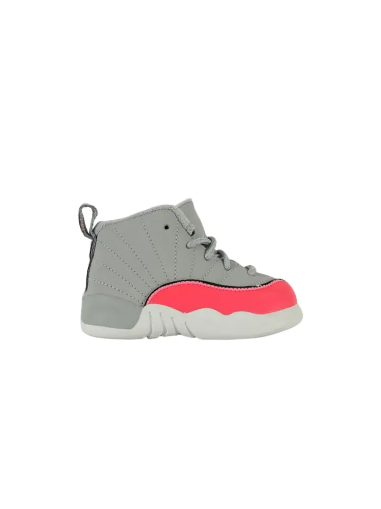 Кроссовки Air Jordan 12 Retro TD 'Wolf Grey Racer Pink' — изображение 1 из 1, серый