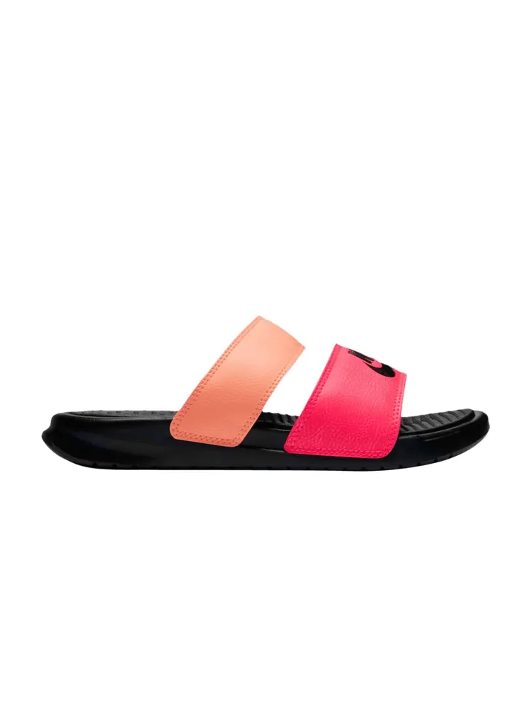 Сандалии Nike Wmns Benassi Duo Ultra Slide 'Racer Pink Sunset Glow' — изображение 1 из 1, розовый/черный