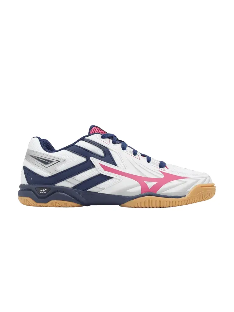 Кроссовки Mizuno Wmns Wave Kaiserburg 8 Wide White Navy Pink — изображение 1 из 1, белый