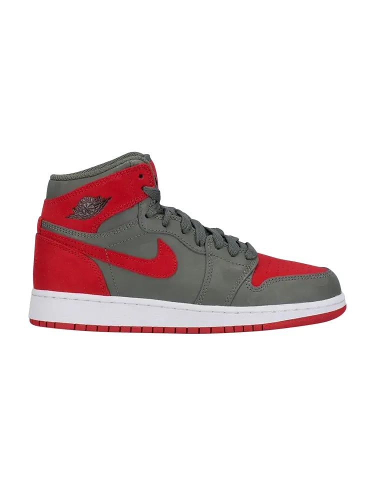 Кроссовки Air Jordan 1 Retro Hi Prem BG 'Bred Camo' — изображение 1 из 1, красный