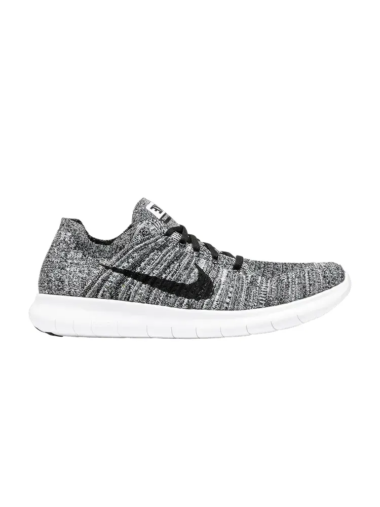Кроссовки Nike Free RN Flyknit 'White Black' — изображение 1 из 1, белый/черный