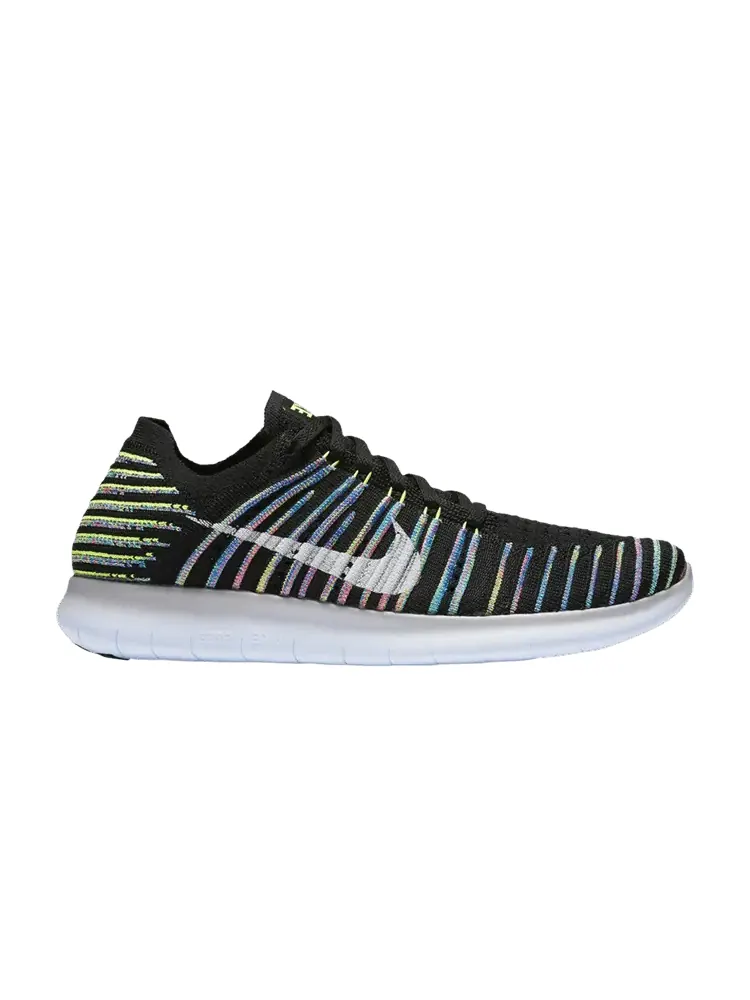 Кроссовки Wmns Free RN Flyknit 'Black Multi' — изображение 1 из 1, черный мульти