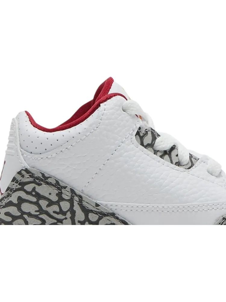 Кроссовки Air Jordan 3 Retro TD Cardinal Red — изображение 2 из 8, белый