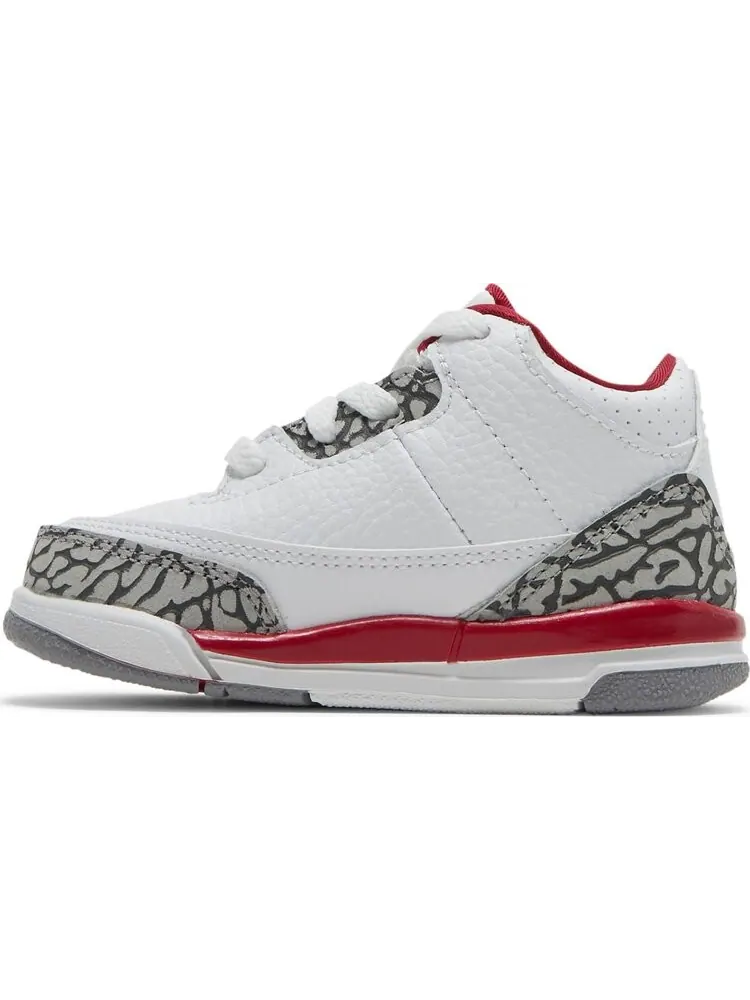 Кроссовки Air Jordan 3 Retro TD Cardinal Red — изображение 3 из 8, белый