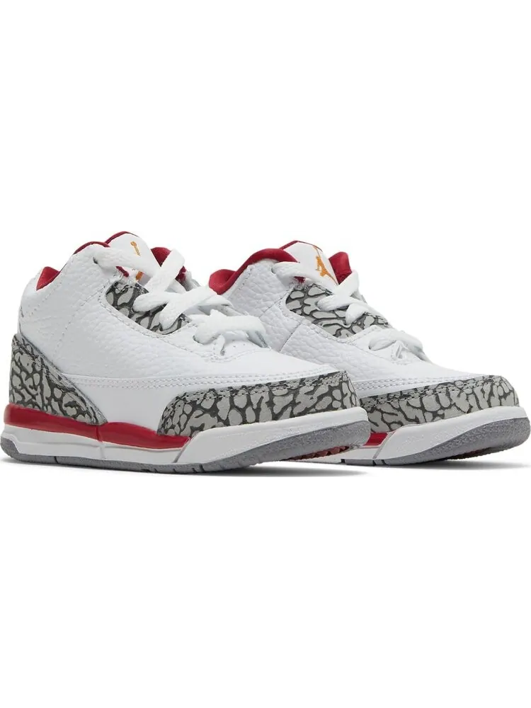 Кроссовки Air Jordan 3 Retro TD Cardinal Red — изображение 8 из 8, белый