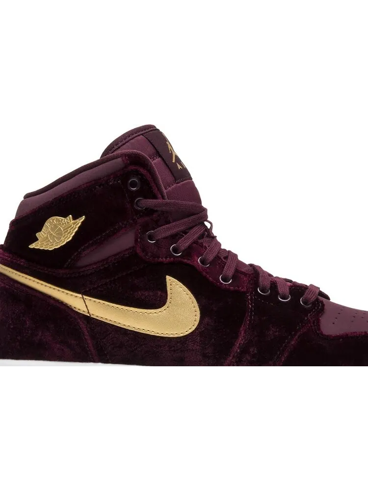 Кроссовки Air Jordan 1 Heiress GG Velvet — изображение 2 из 8, красный
