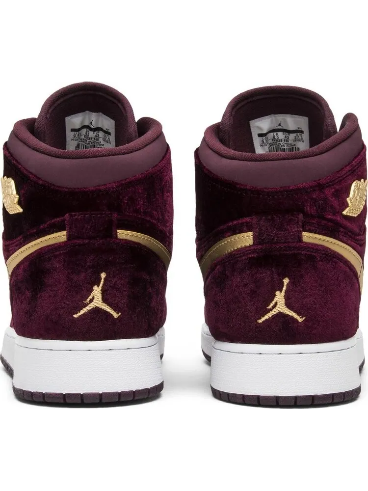 Кроссовки Air Jordan 1 Heiress GG Velvet — изображение 6 из 8, красный