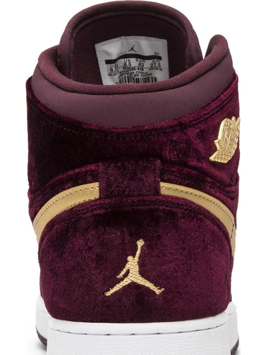 Кроссовки Air Jordan 1 Heiress GG Velvet — изображение 7 из 8, красный