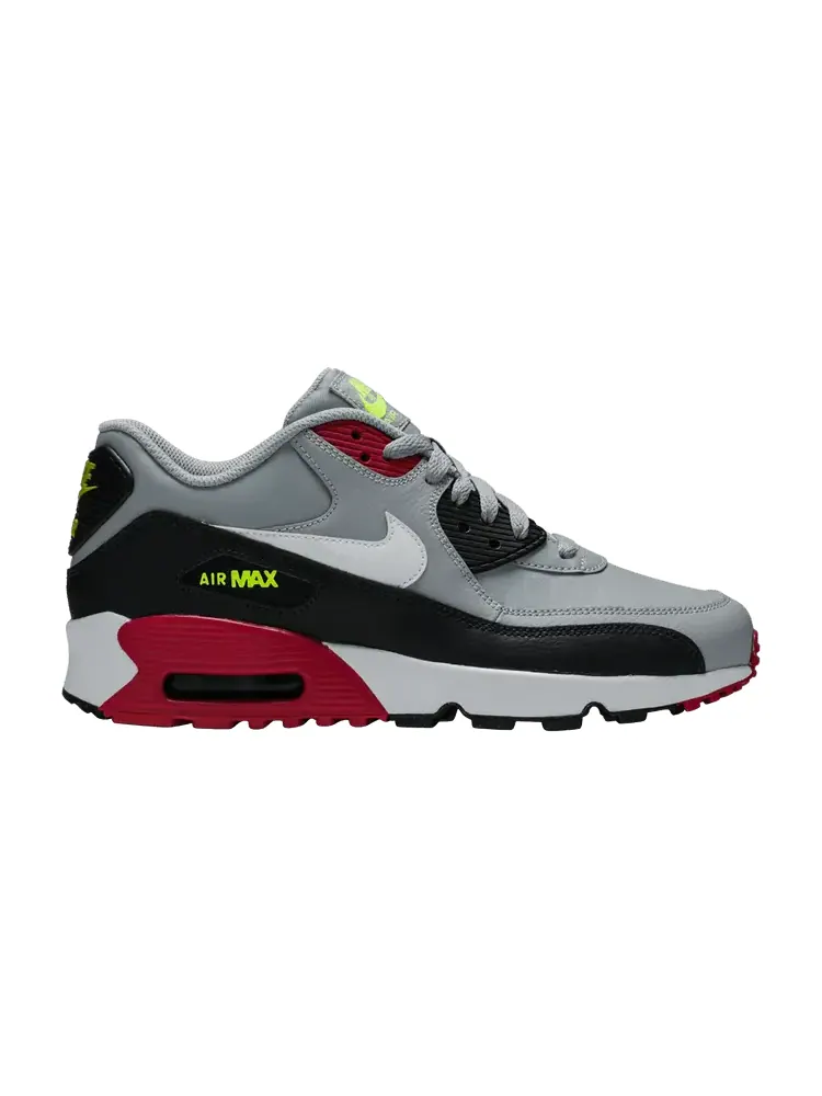 Кроссовки Nike Air Max 90 Leather GS 'Grey Pink' — изображение 1 из 8, серый/розовый//белый