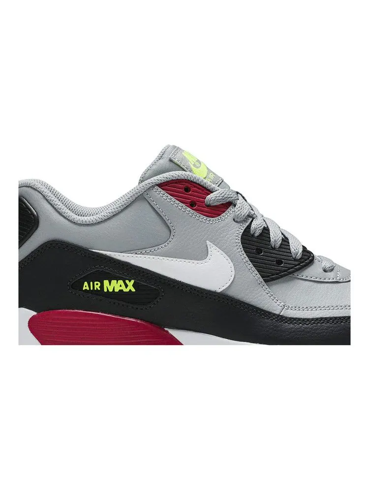 Кроссовки Nike Air Max 90 Leather GS 'Grey Pink' — изображение 3 из 8, серый/розовый//белый