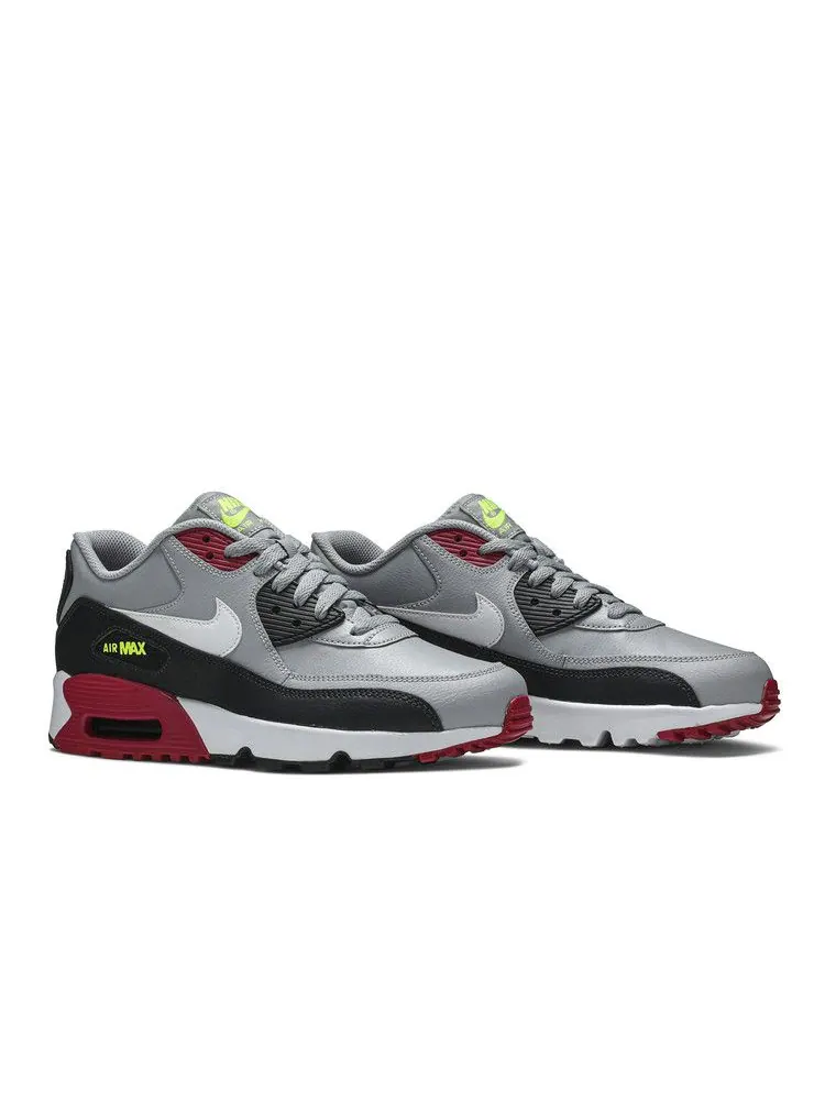 Кроссовки Nike Air Max 90 Leather GS 'Grey Pink' — изображение 8 из 8, серый/розовый//белый
