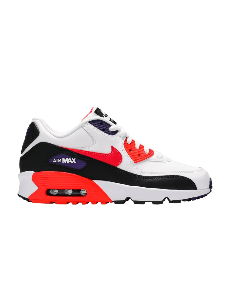 Кроссовки Nike Air Max 90 Leather GS 'White Bright Crimson' — изображение 1 из 9
