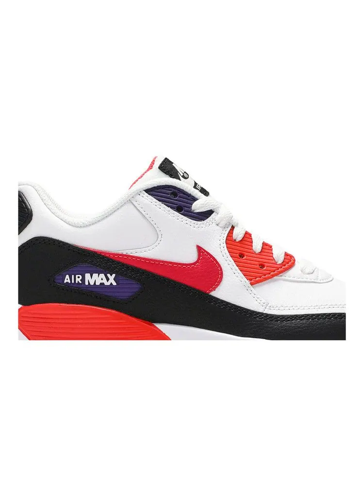 Кроссовки Nike Air Max 90 Leather GS 'White Bright Crimson' — изображение 3 из 9
