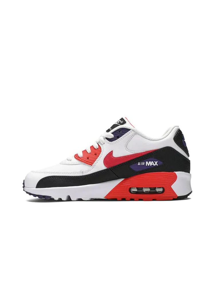Кроссовки Nike Air Max 90 Leather GS 'White Bright Crimson' — изображение 4 из 9