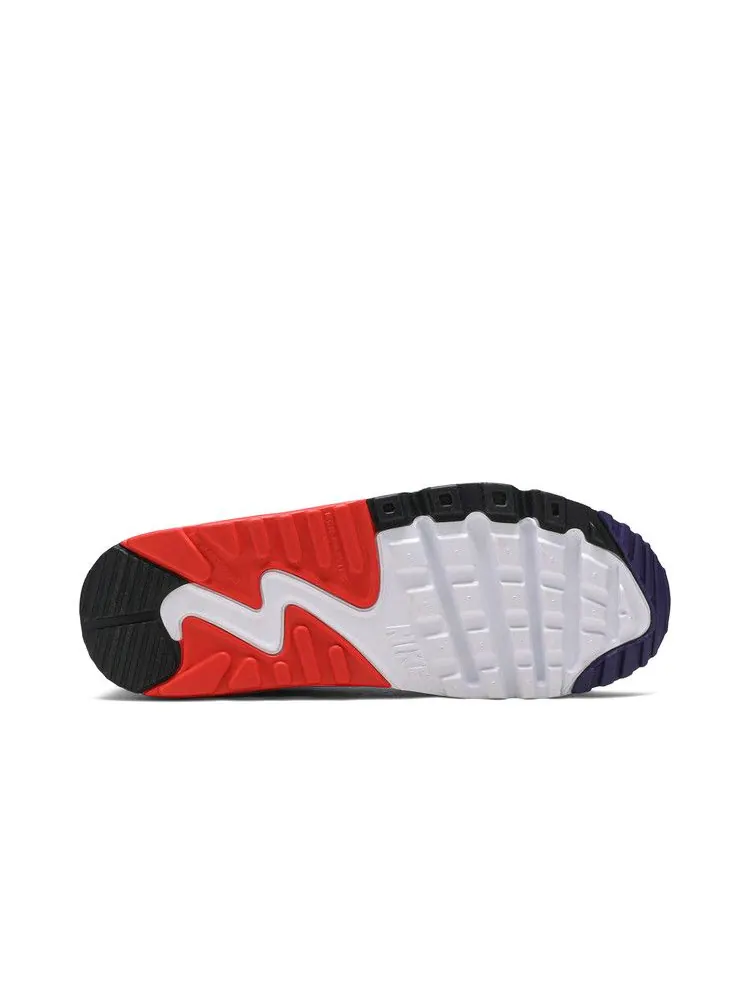 Кроссовки Nike Air Max 90 Leather GS 'White Bright Crimson' — изображение 5 из 9
