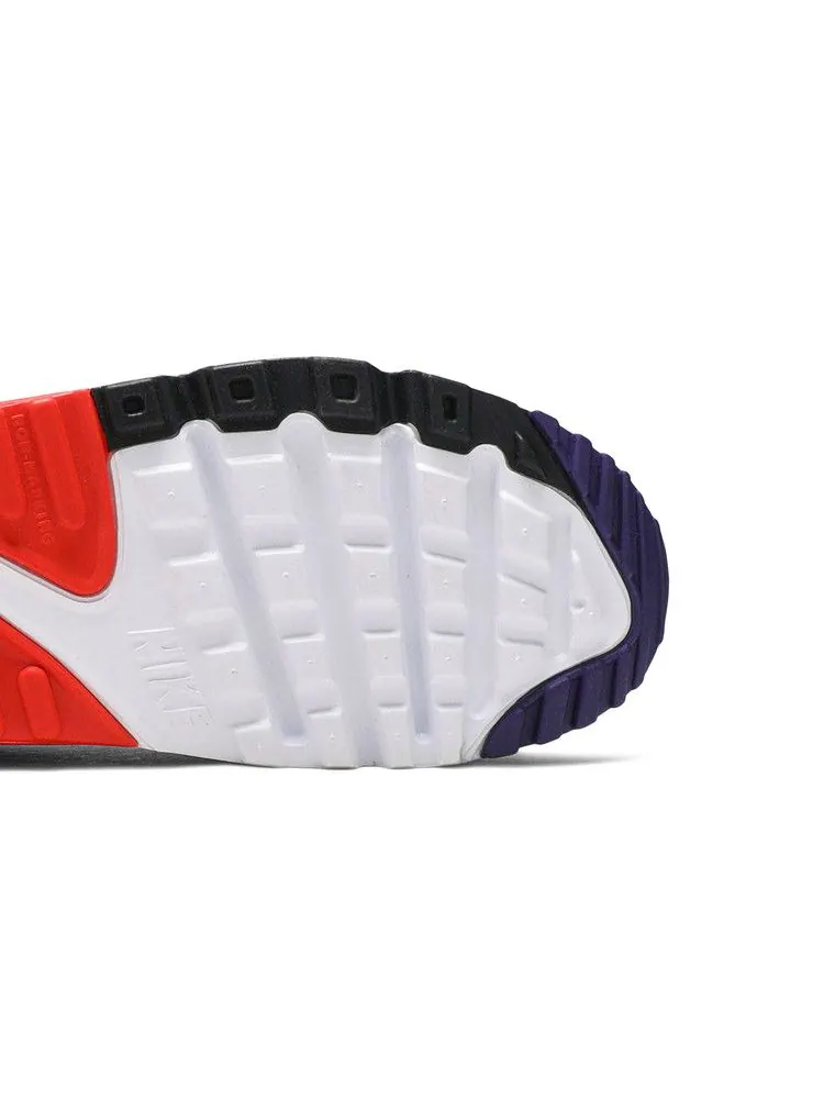 Кроссовки Nike Air Max 90 Leather GS 'White Bright Crimson' — изображение 6 из 9