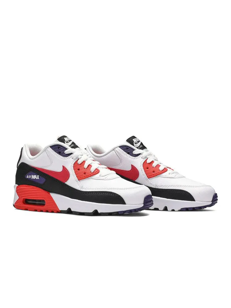 Кроссовки Nike Air Max 90 Leather GS 'White Bright Crimson' — изображение 9 из 9