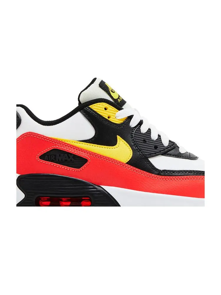 Кроссовки Nike Air Max 90 Leather GS 'Chrome Yellow Black Crimson' — изображение 3 из 9