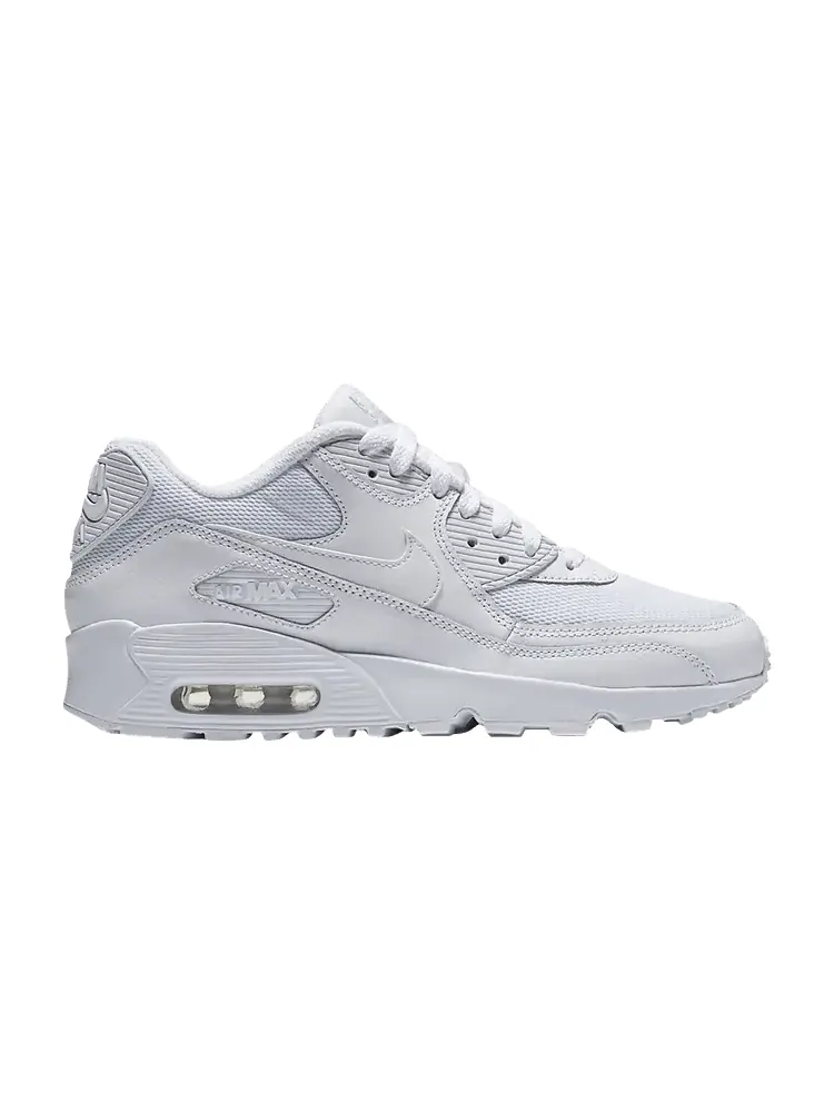 Кроссовки Nike Air Max 90 Mesh GS 'Triple White' — изображение 1 из 1, белый/белый/белый