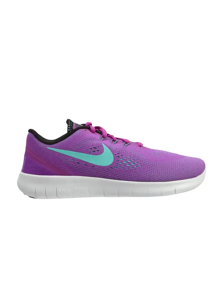 Кроссовки Nike Free RN GS 'Hyper Violet' — изображение 1 из 1, фиолетовый/-черный-белый