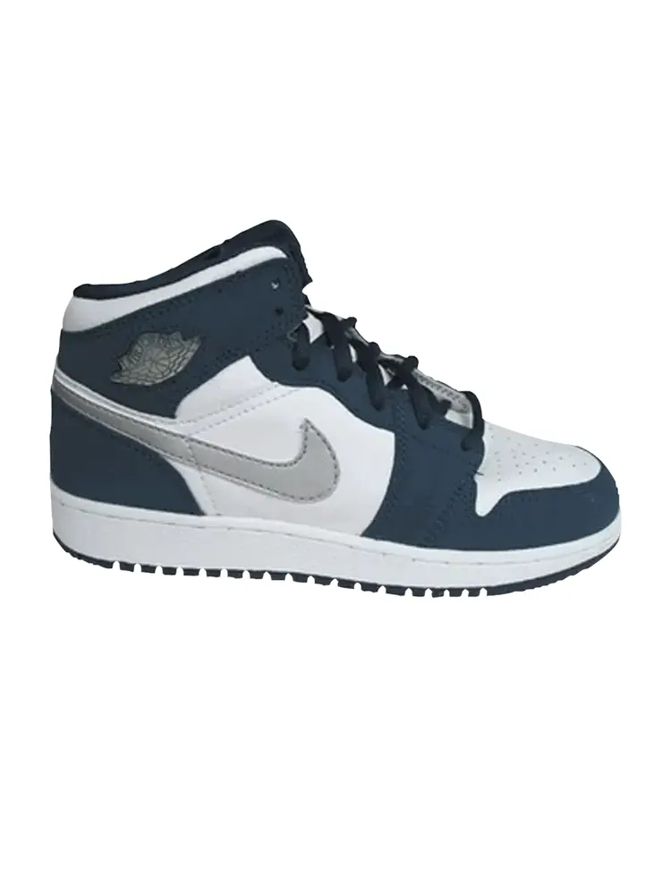 Кроссовки Air Jordan 1 Retro + GS 'Midnight Navy' — изображение 1 из 1, белый