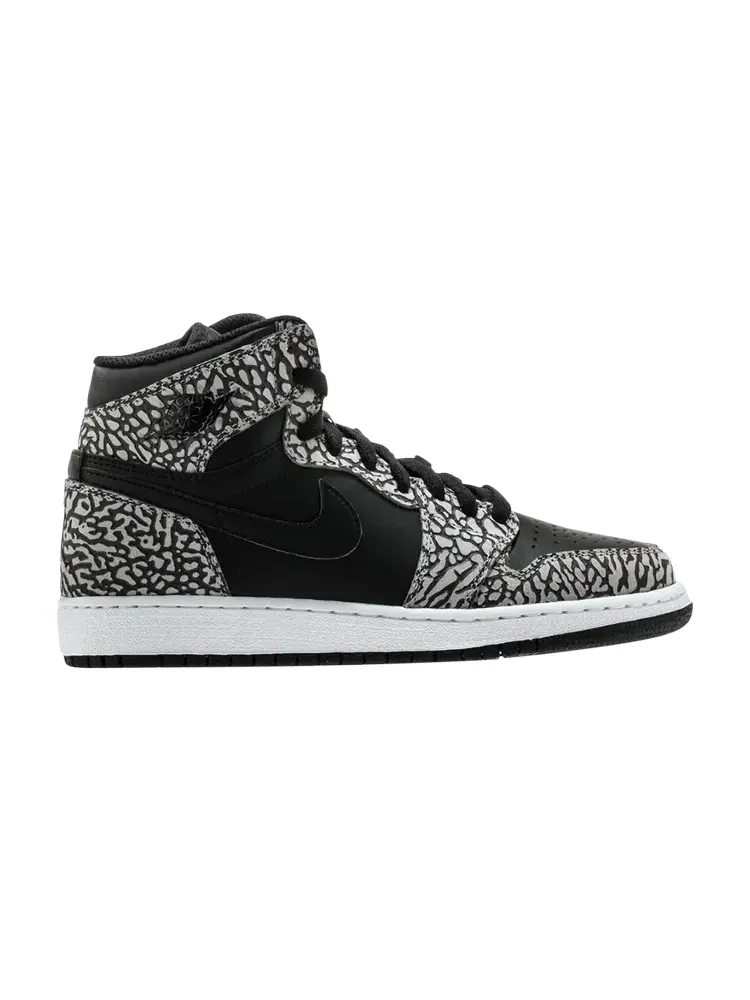 Кроссовки Air Jordan 1 Retro High Premium GS 'Black Elephant' — изображение 1 из 1, черный