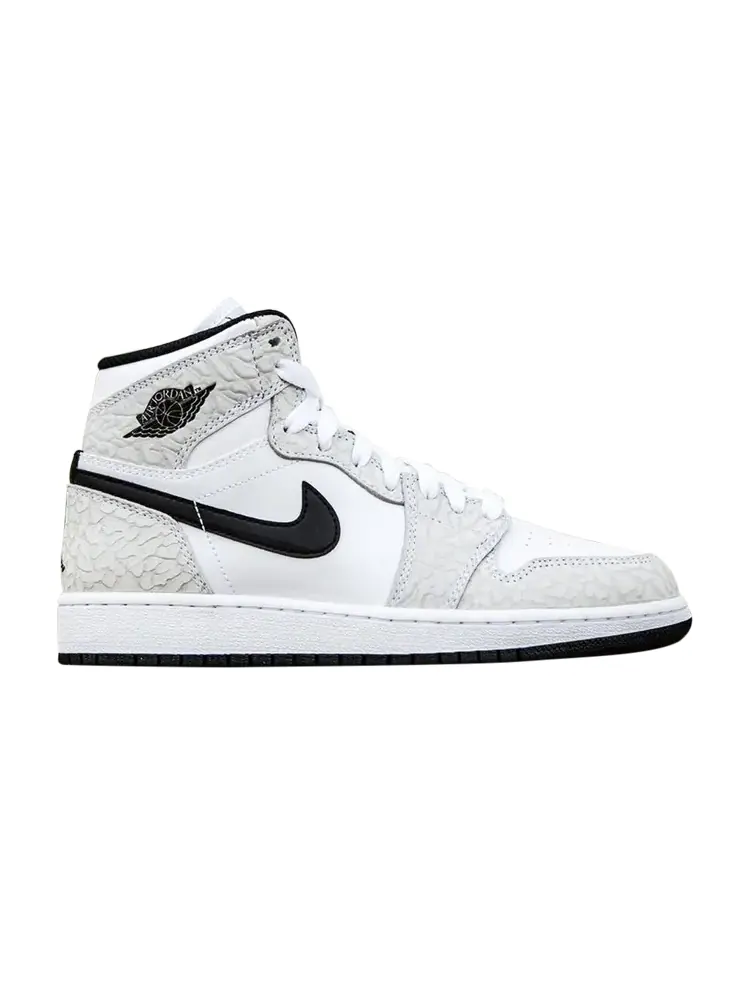 Кроссовки Air Jordan 1 Retro High Premium GS 'White Black' — изображение 1 из 1, белый