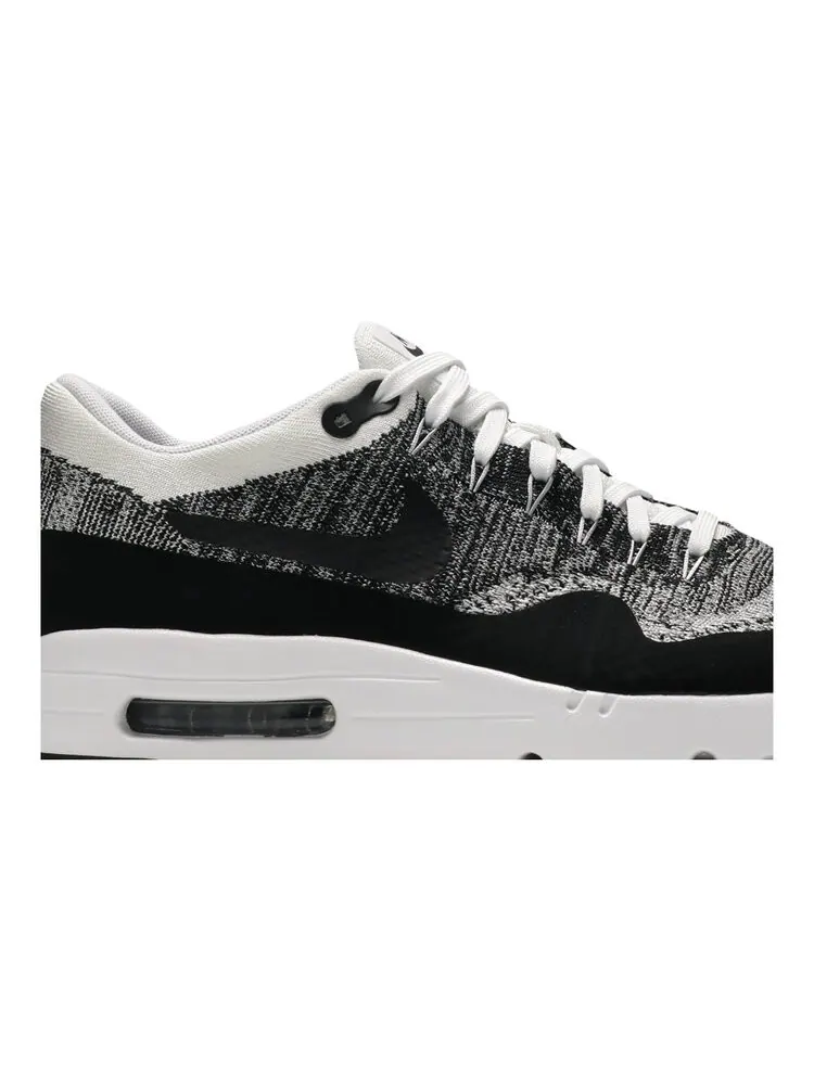 Кроссовки Nike Air Max 1 Ultra Flyknit 'White Black' — изображение 2 из 4, черный