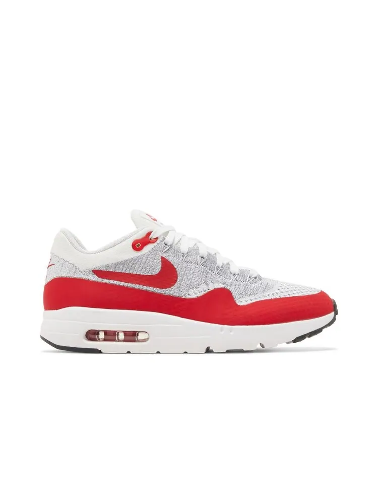 Кроссовки Nike Air Max 1 Ultra Flyknit 'White University Red' — изображение 1 из 4, белый