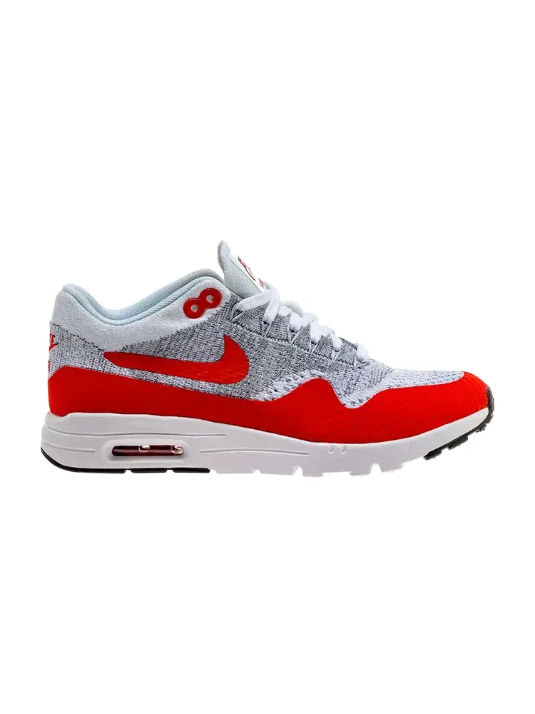Кроссовки Nike Wmns Air Max 1 Ultra Flyknit 'White University Red' — изображение 1 из 1, белый