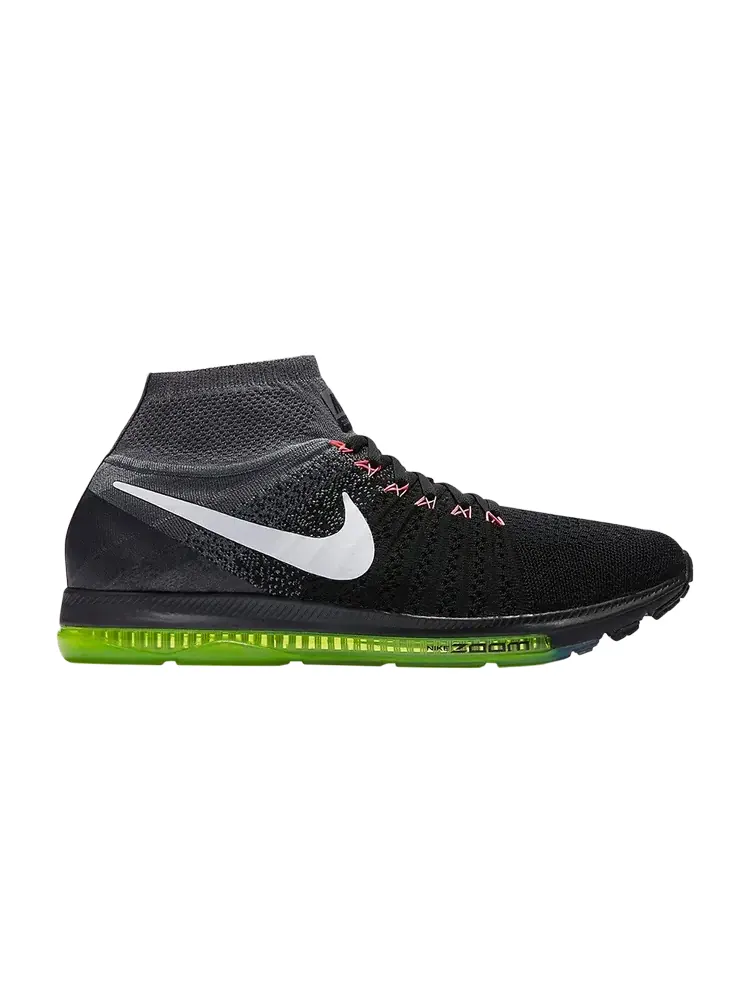 Кроссовки Nike Zoom All Out Flyknit 'Black White Volt' — изображение 1 из 1, черный